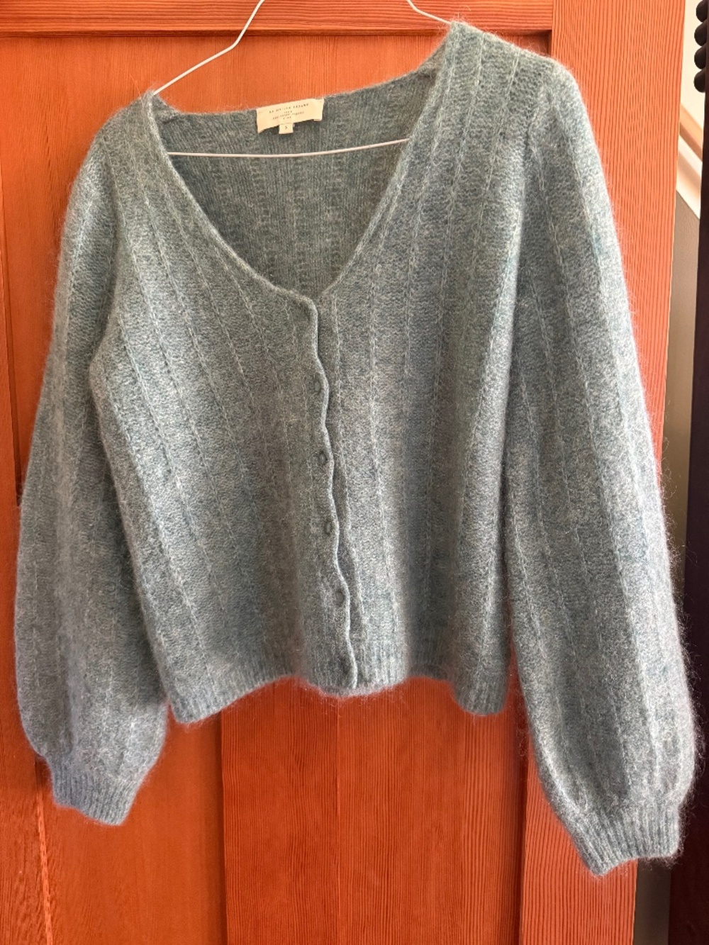 Sea blue Sézane cardigan